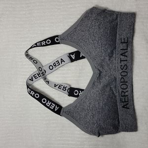 Aeropostale, Grey and black, LG, sports bra